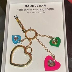 BaubleBar Heart bag charm keychain